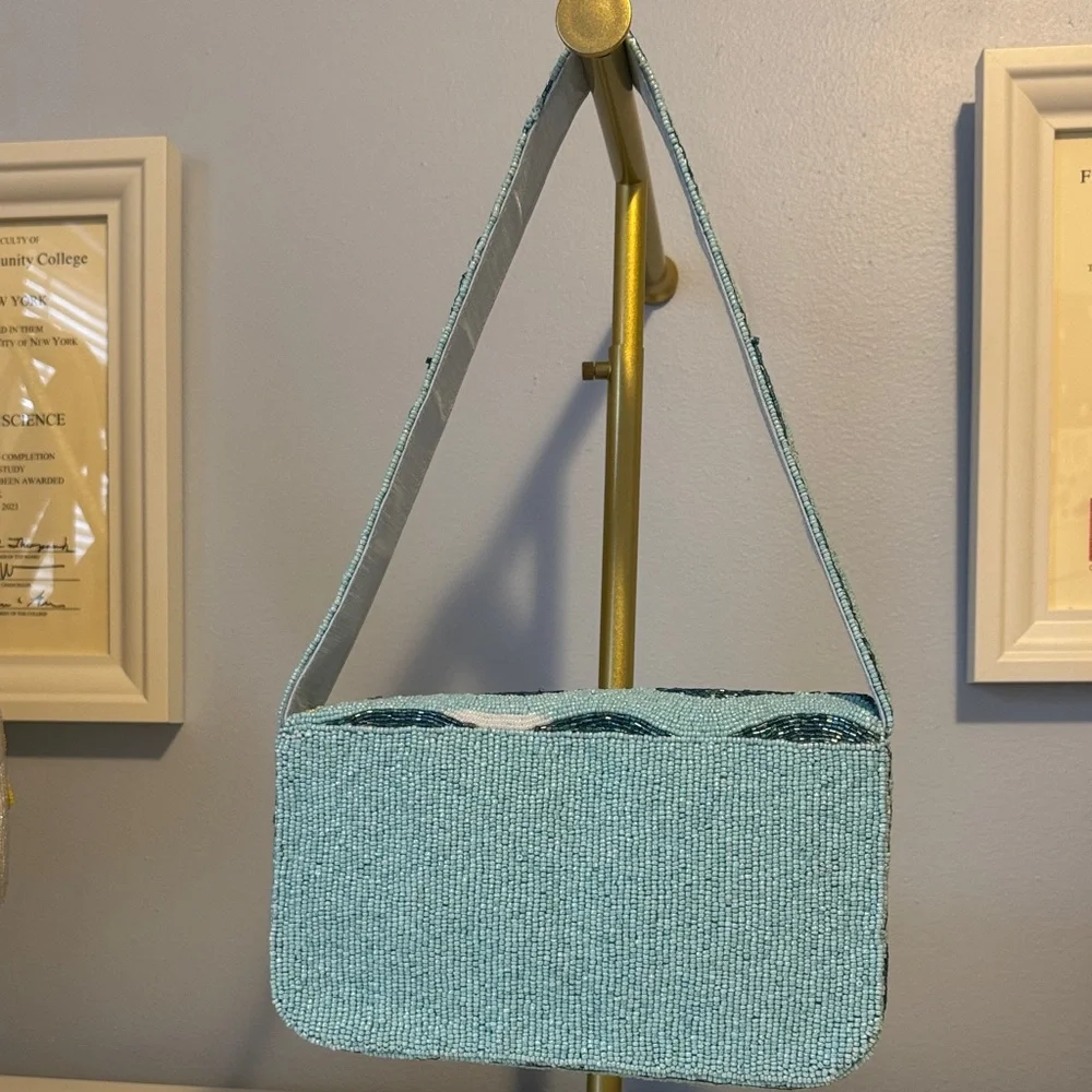 Hand Crafted Multicolor Beaded Shoulder Bag - Picture 2 of 6